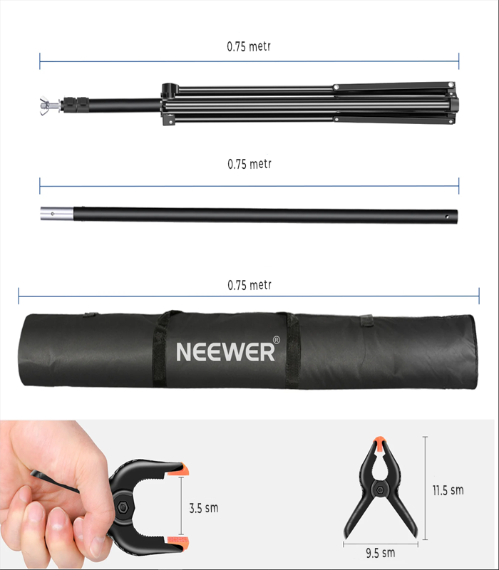 Neewer Arxa Dayaq Sistemi 2.1×3 metr