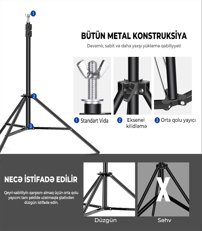 Neewer Arxa Dayaq Sistemi 2.1×3 metr