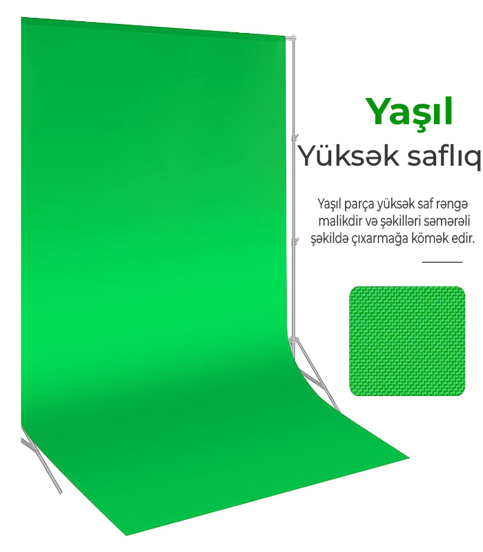 Neewer Yaşıl Fon Pərdə 3×6 metr