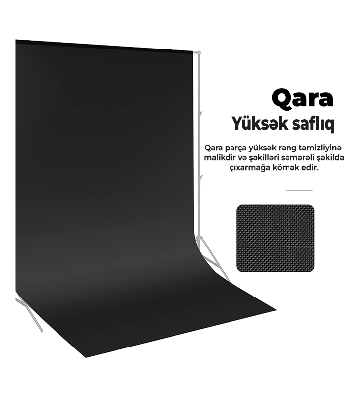 Neewer Qara Fon Pərdə 1.8×2.8 metr