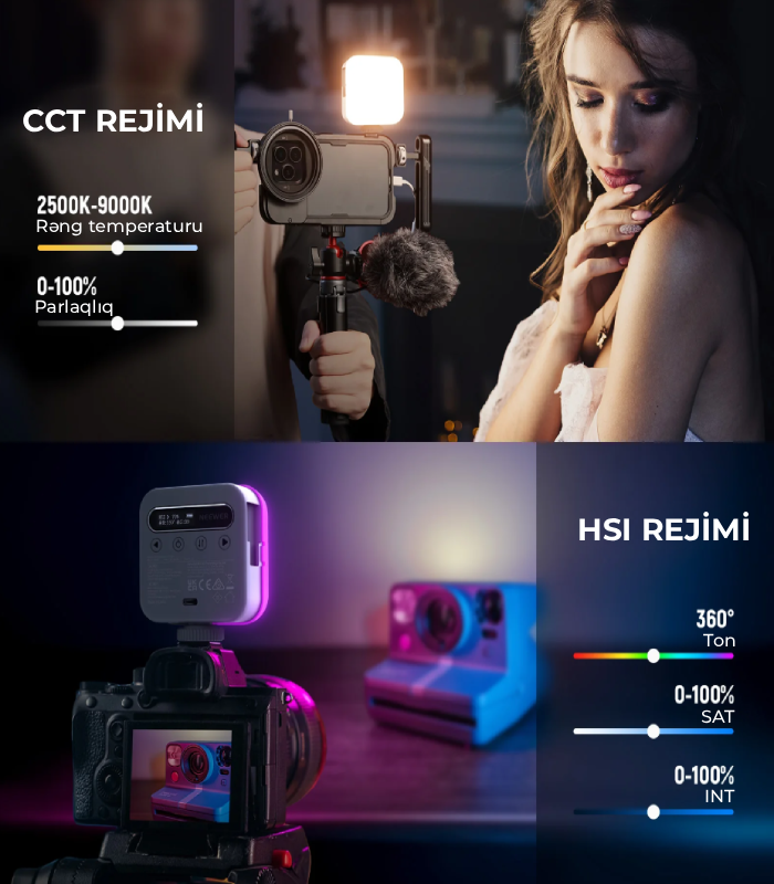 Neewer BL60C Maqnitli RGB Led