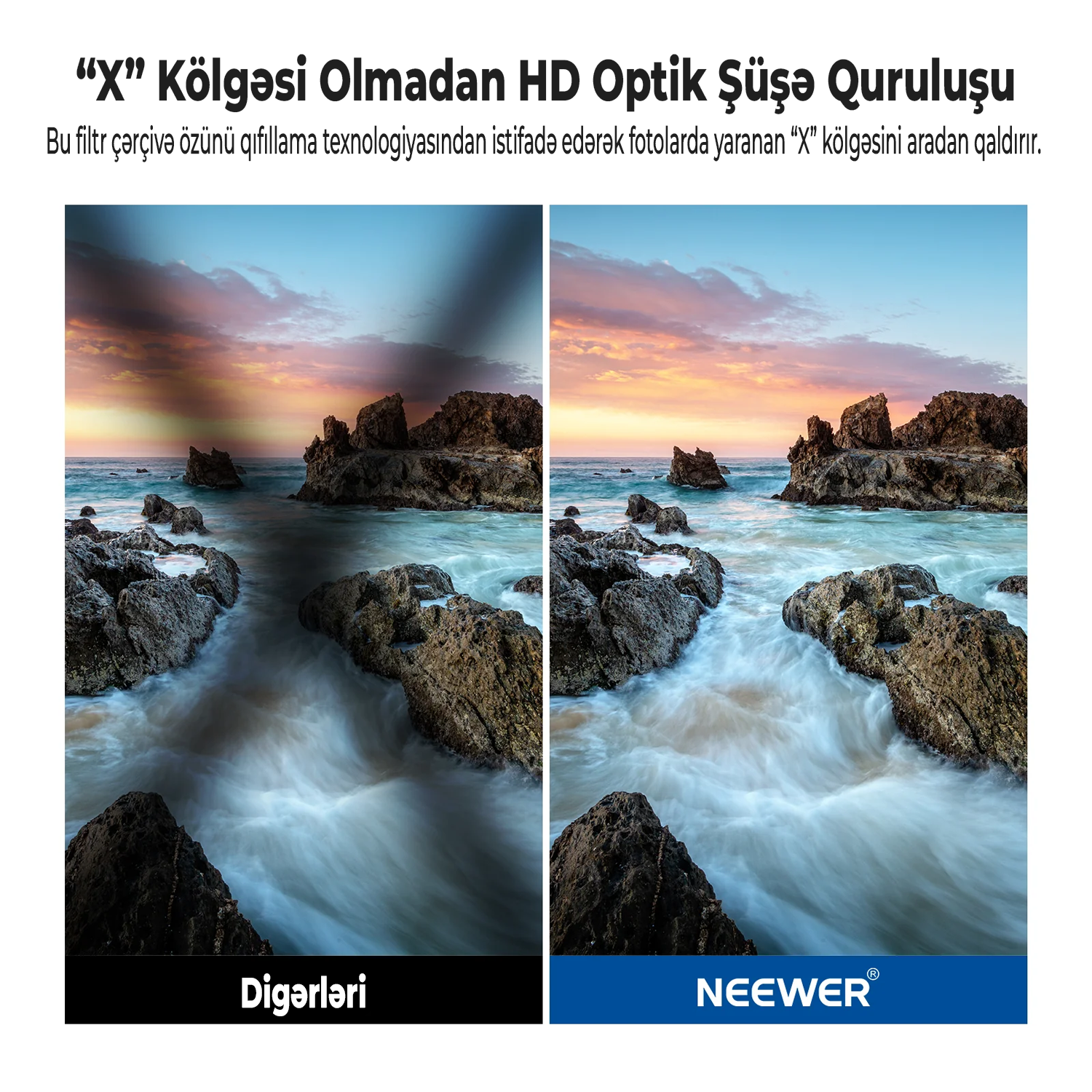 Neewer ND2-ND32 Maqnit Dəyişən Filter 82 mm