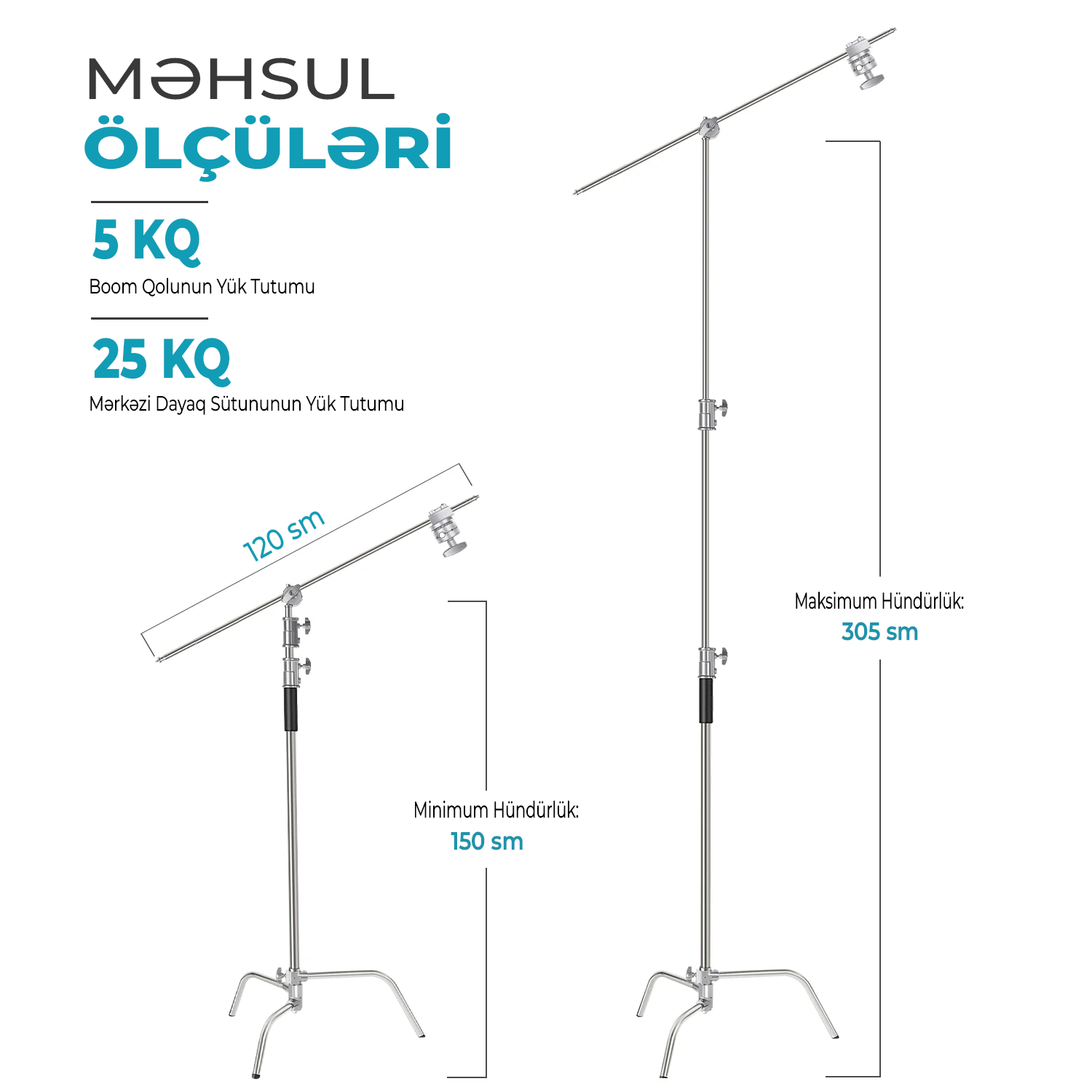 NEEWER 305 sm C Şəkilli Dayaq