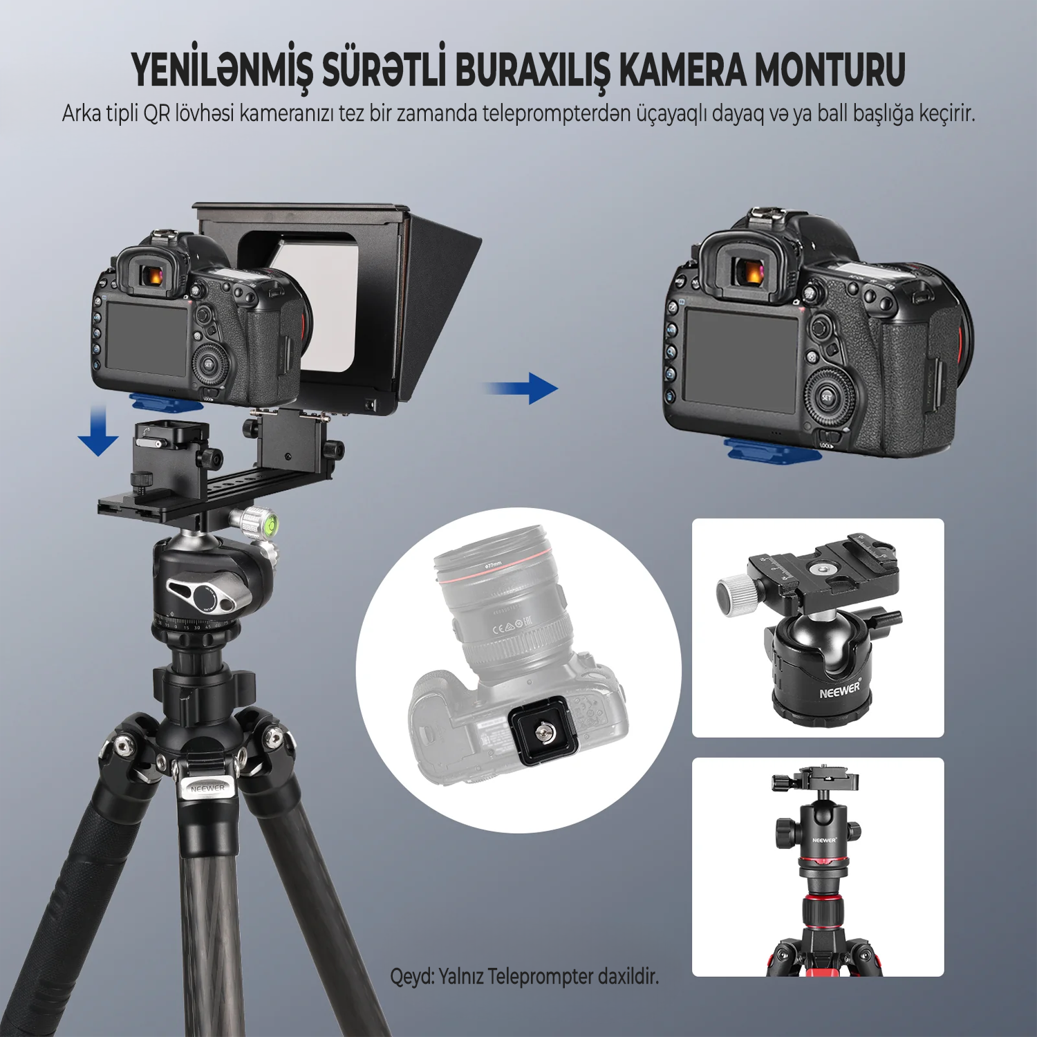 NEEWER X1 Pro II Telefon Üçün Teleprompter