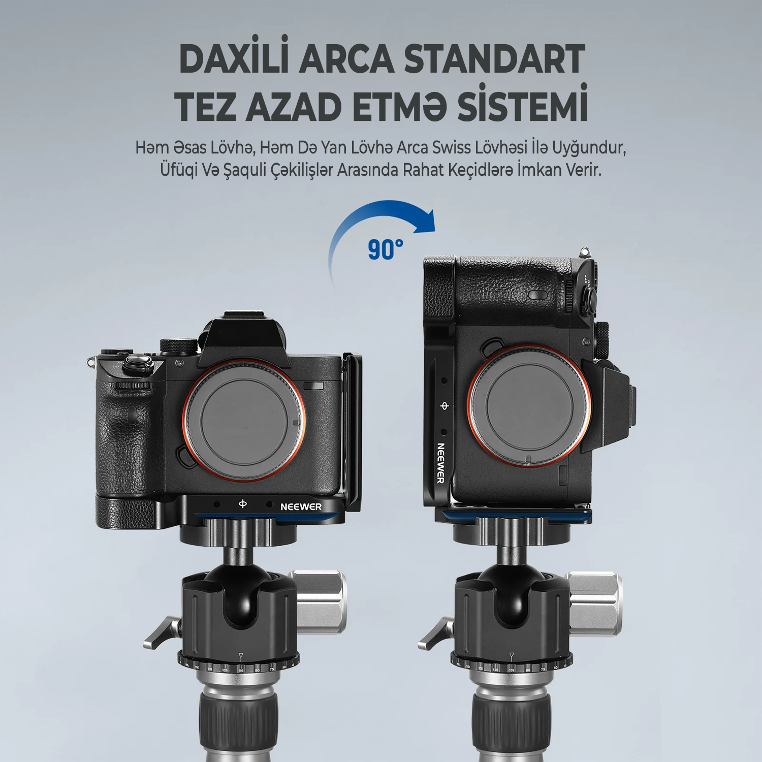 Neewer Sony A7RIII/A7III/A9 üçün  L Formalı Kamera Rig