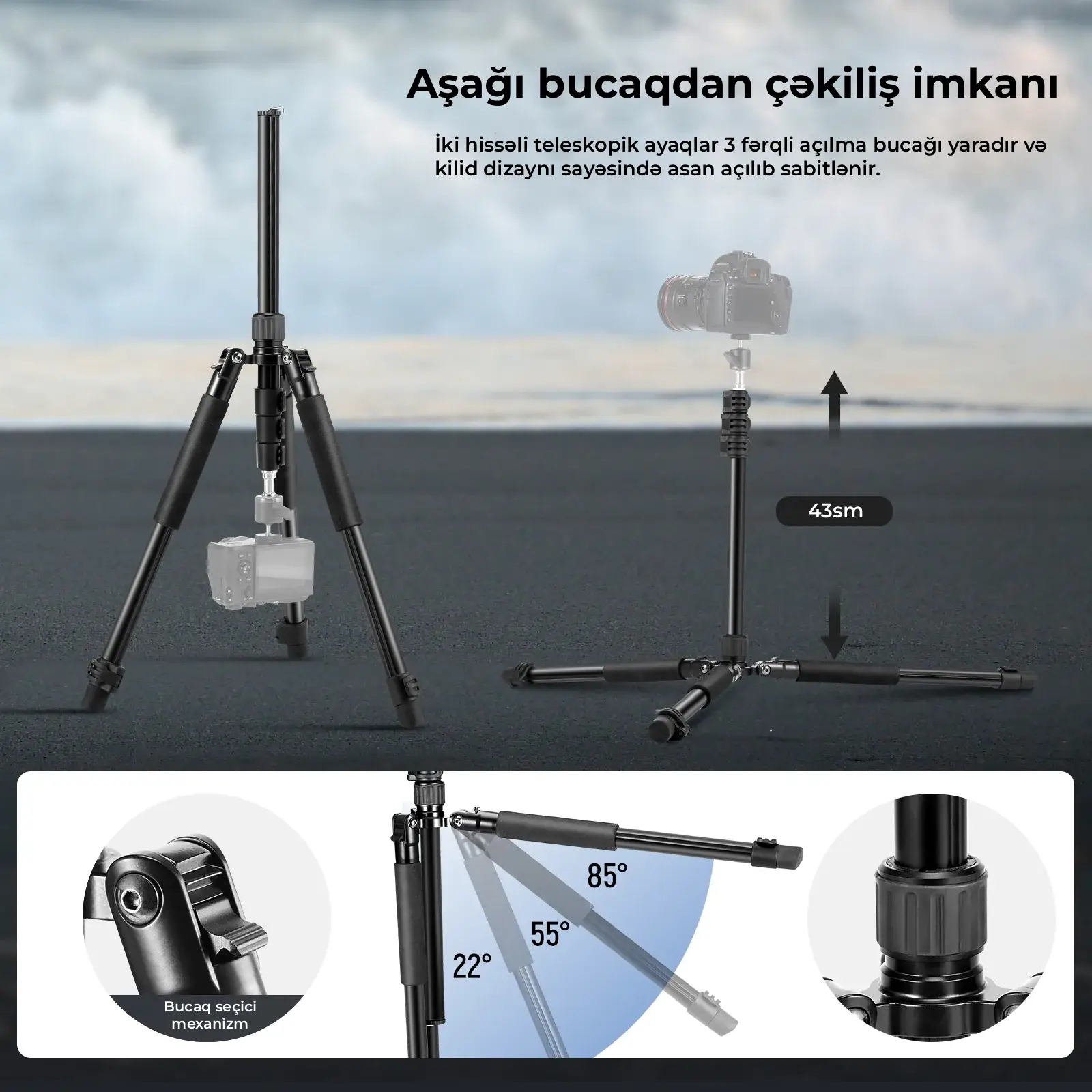 NEEWER ST195 195 sm Portativ İşıq Dayağı