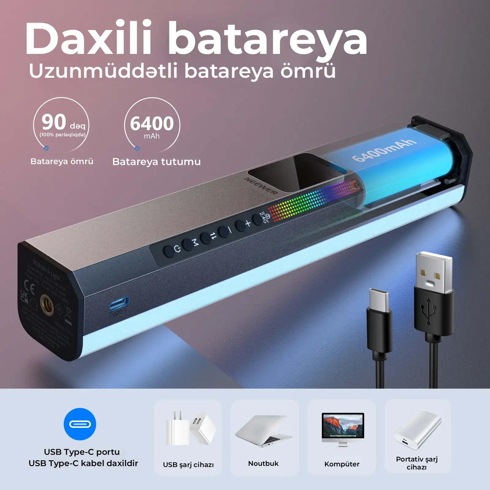 NEEWER RGB1 RGB LED Boru İşıq