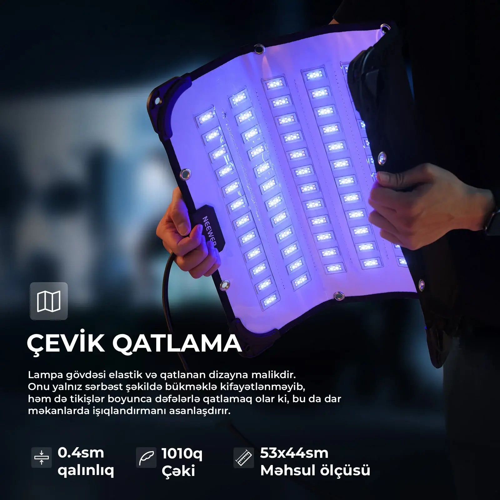 Neewer FL100C 115W DMX Idarəetməli Rgb Video İşıq Dəsti