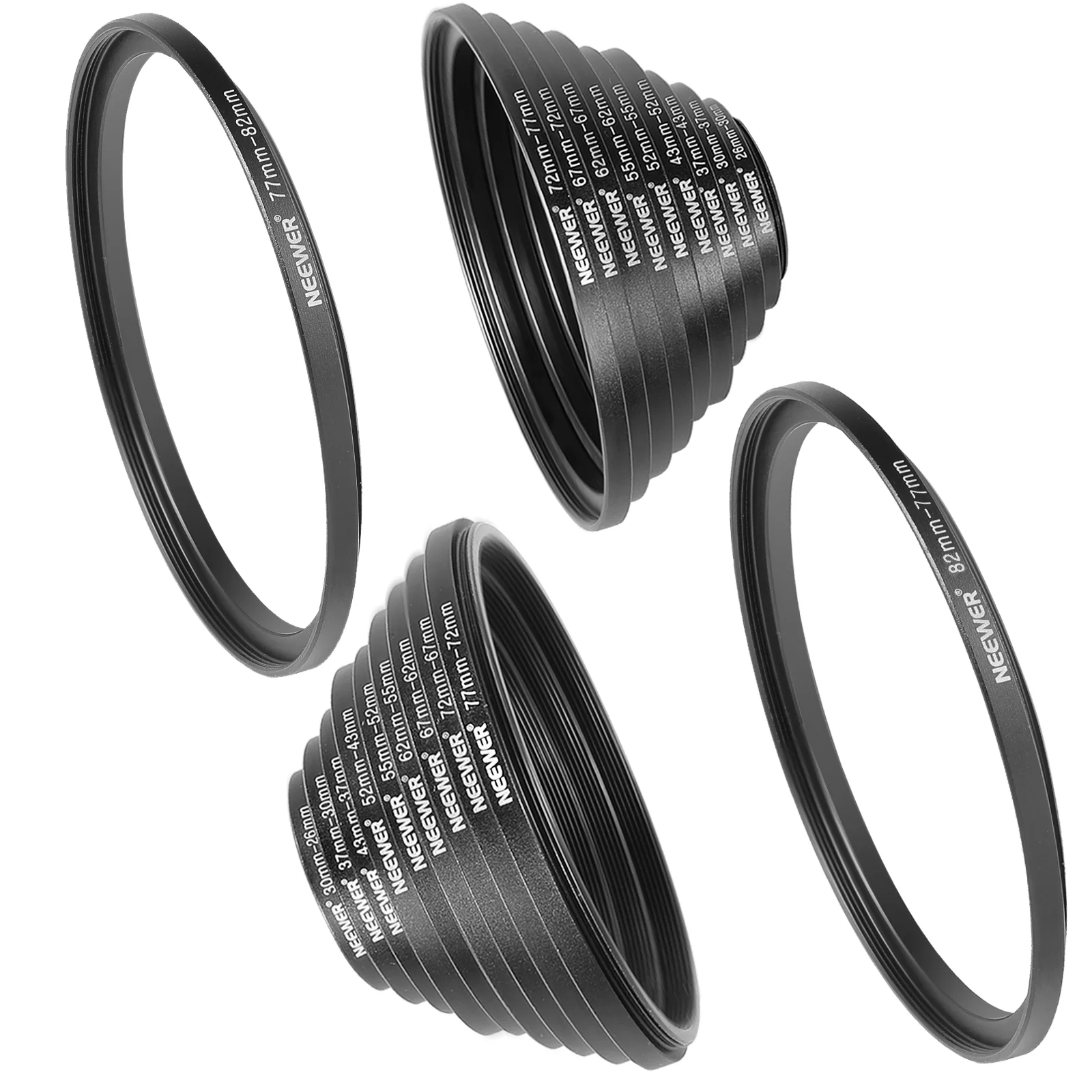 NEEWER Obyektiv Filter Adapter Halqa Dəsti (20 ədəd)