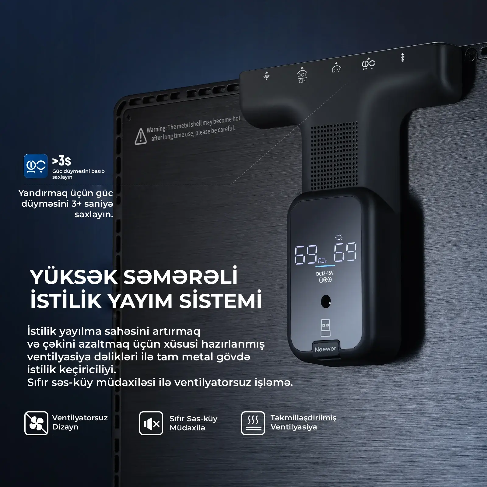 Neewer GL1 PRO 15.5" Stream üçün Key Light İşığı