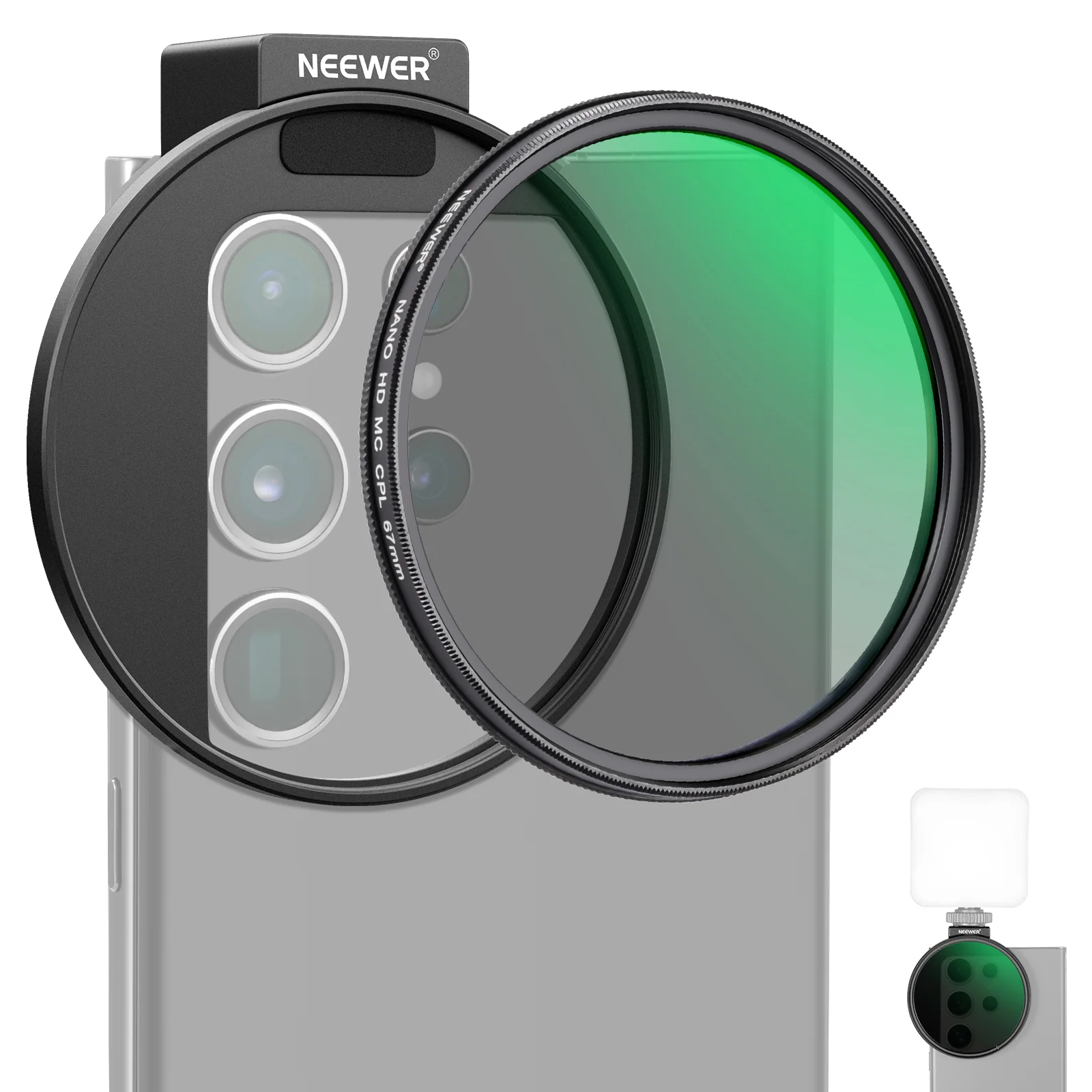 Neewer FL-41 67mm Mobil Telefon üçün CPL Filteri