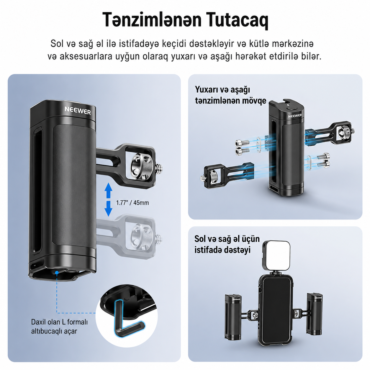 Neewer PA005E Simsiz Pultlu Yan Tutacaq