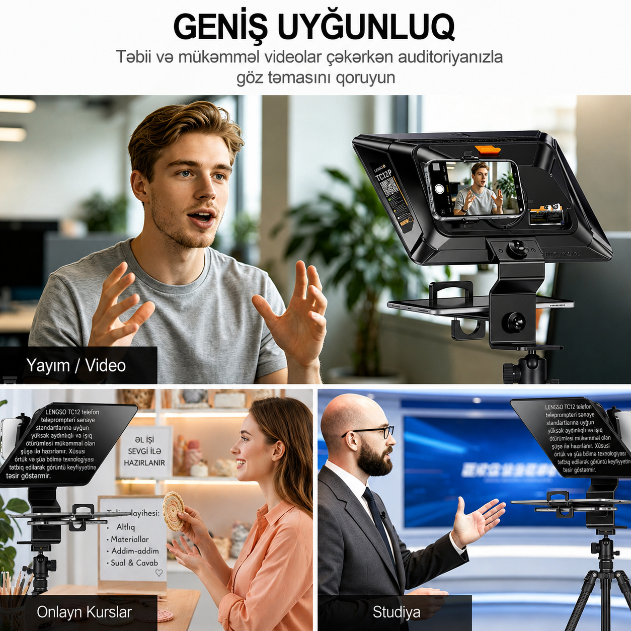 Lensgo TC12P Telefon Teleprompter